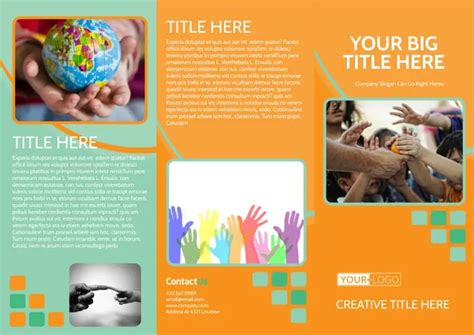 what to include in a non profit brochure